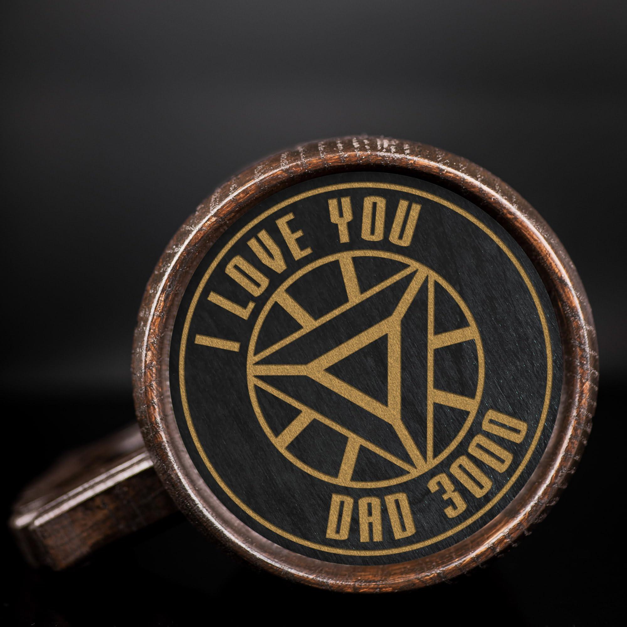 WildMugs Iron Beer Mug, Wooden Stein, Personalized Tankard