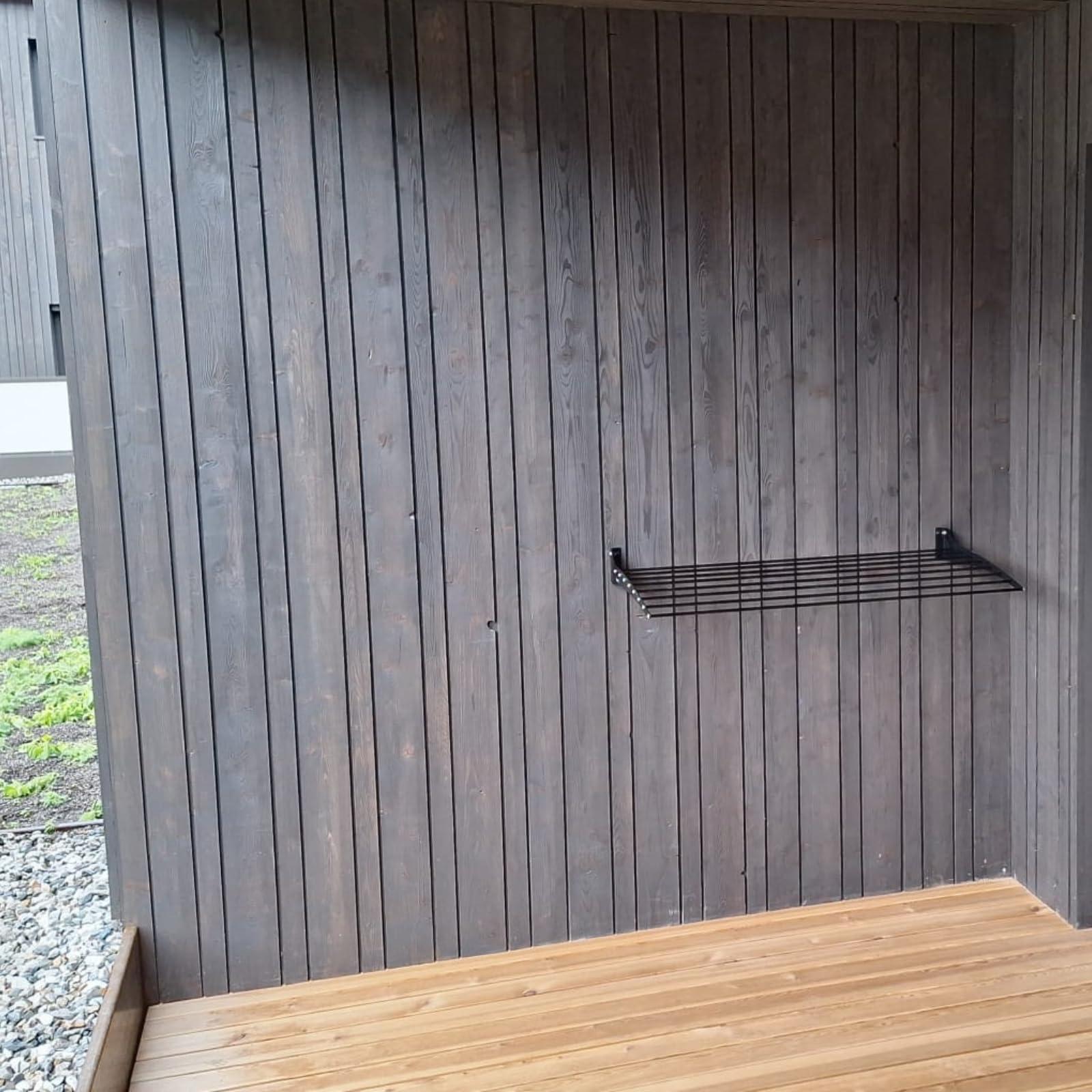 foxydry foxydry Fold Wall Mounted Clothes Drying Rack, Black Folding Laundry Airer for Indoor or Outdoor Use Aluminium and Steel 31.5x20x21 in (31.5 in / 80 cm)