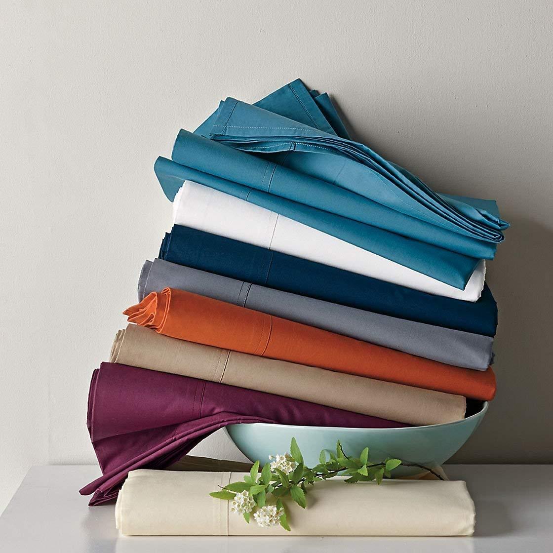 Kanak Bedding Kanak Bedding Solid Sheet Set-Full XL Size Sheet Set-Organic Cotton Sheet set-500 Thread Count- 24 Inch deep Pocket-Blood Red Sheet Set !!