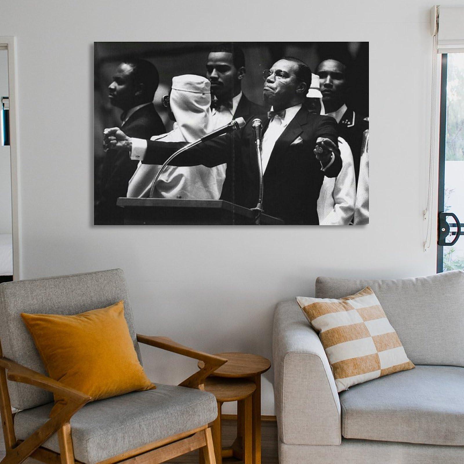 AAHARYA Louis Farrakhan Poster Islamic Religious Leader Portrait Inspirational Quotes Canvas Print Art (5) Canvas Painting Wall Art Poster for Bedroom Living Room Decor 20x30inch(50x75cm) Unframe-style