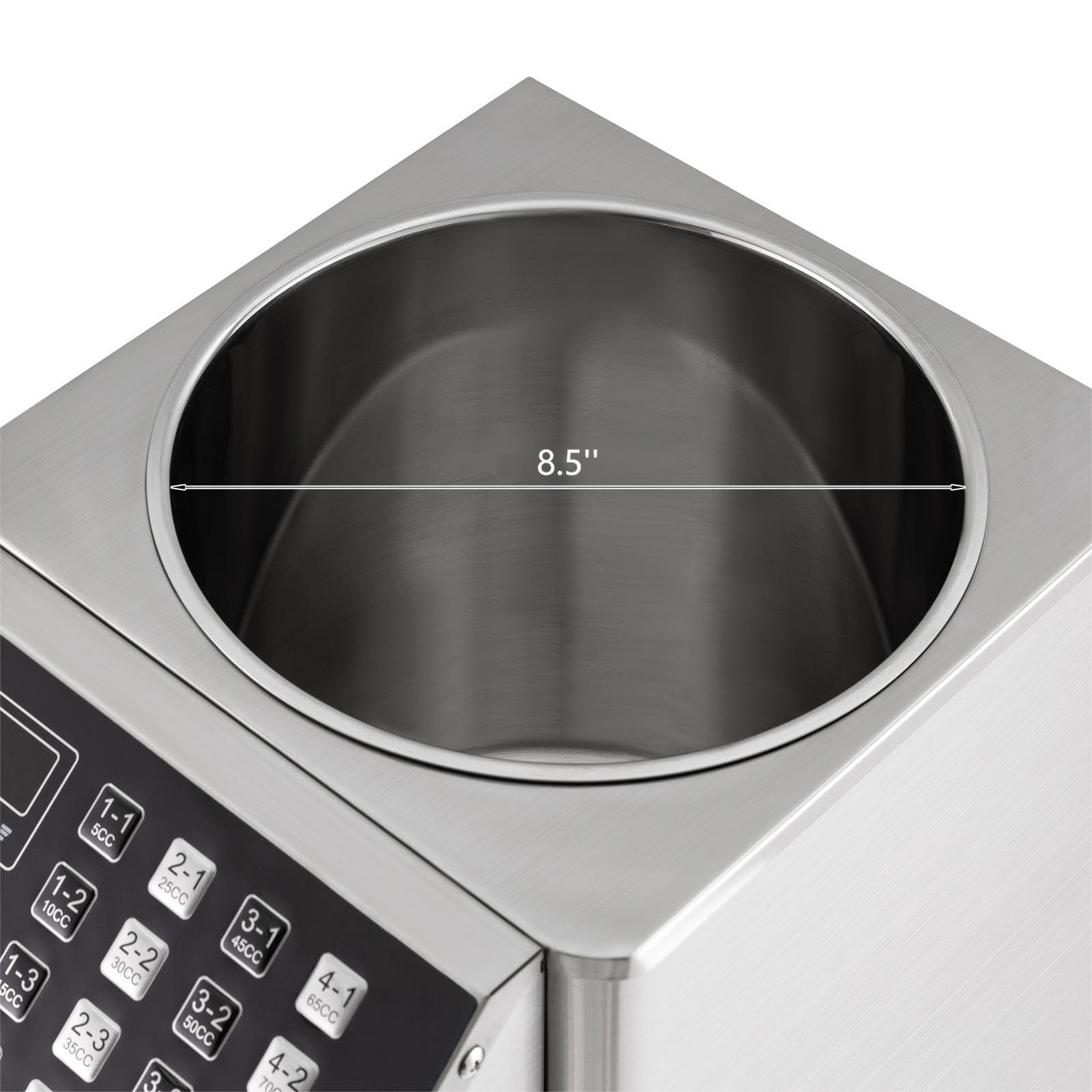 LIANDU-US 2 Gallon Automatic Fructose Dispenser Syrup Dispenser 280W Electric Commercial Sugar Syrup Dispenser Coffee Bubble Tea Milk Tea Making Equipment Fructose Quantitative Machine