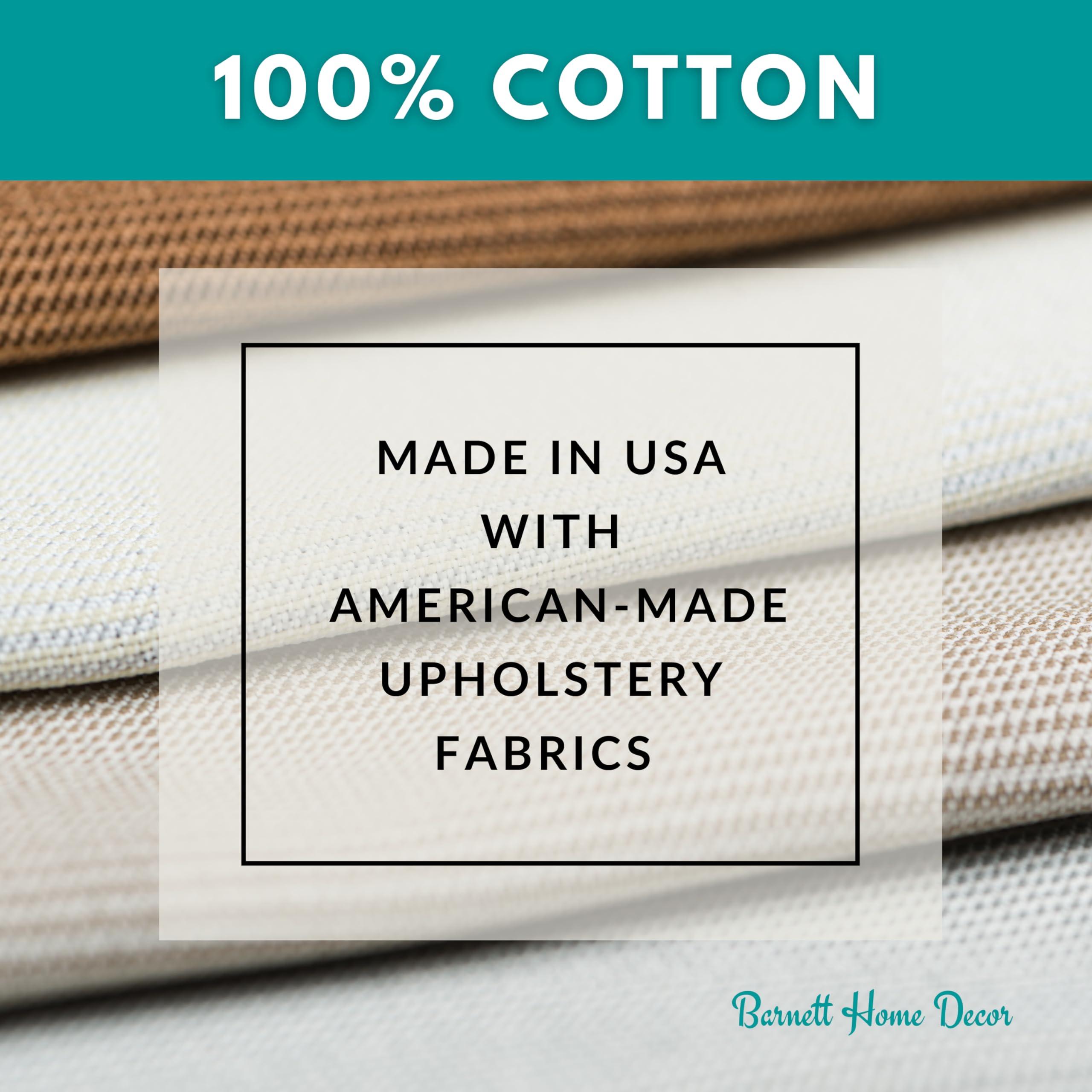 Barnett Home Decor Barnett Home Decor Ticking Stripe Blue Rocking Chair Cushions - Extra-Large - Seat Pad and Back Rest with Ties- Reversible, Latex Foam Fill - Made in USA (Presidential XL, Dark Blue)