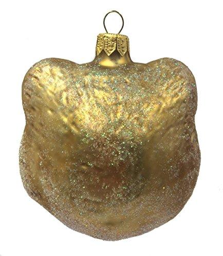 Pinnacle Peak Trading Company Puma Cougar Head Figural Polish Glass Christmas Ornament Wild Cat Mountain Lion