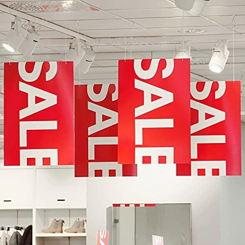 Outus 300 Packs Ceiling Hook Tile Hooks T-bar Clips Drop Ceiling Clips for Office, Classroom, Home and Wedding Decoration, Hanging Sign from Suspended Tile/Grid/Drop Ceilings