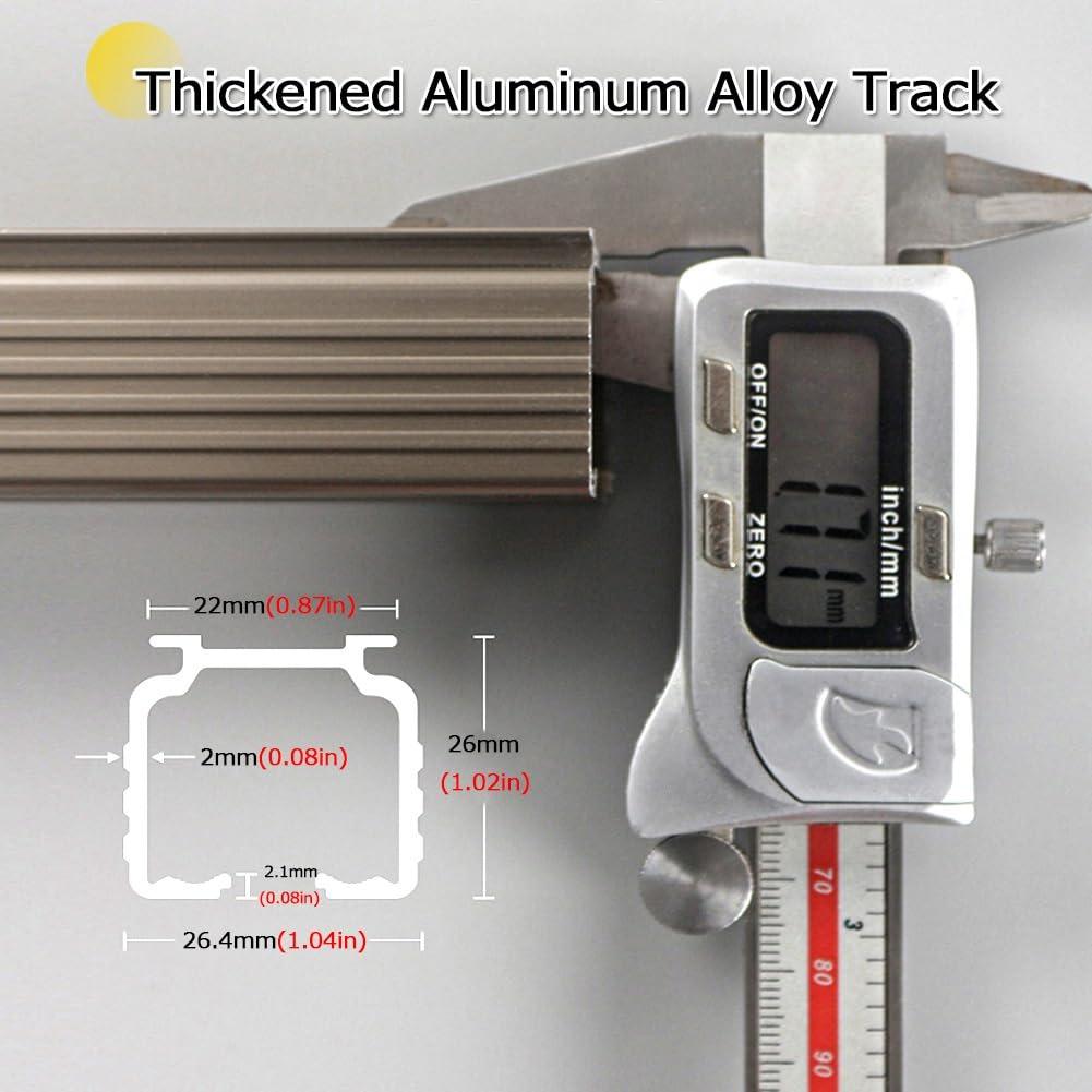 HomeLoft Basics Curtain Track Streamline Aluminium Curtain Track Set Ceiling Or Wall Mounted Curtain Rail For Curtains Drapes,and Room Dividers 120/180/350/380/450/480/500cm (Color : White, Size : 13.5 FT)