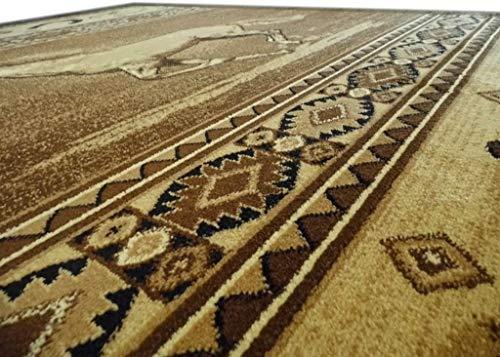 champion rugs champion rugs Western Rustic Lodge Running Horse Stallion Horseshoe Southwestern Design Area Rug (2 Feet X 3 Feet)