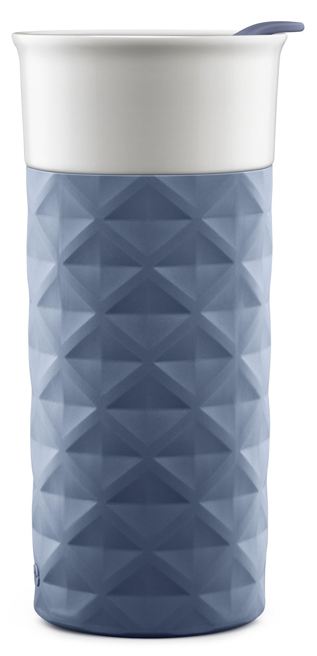 Ello Ello Ogden BPA-Free Ceramic Travel Mug with Lid, Evening Blue, 16 oz
