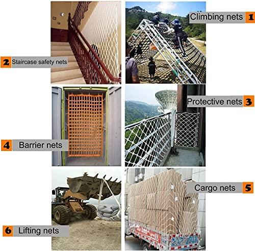 HGFSGGGREEHY Cargo Lifting Net - Material Loading Handling Straps, Cargo Net Straps Sling Hoisting Net, Lifting Cargo Netting, Outdoor Play Expansion Climbing Rope Net, Bungee Cargo Net (Size : 2x2/load: 2T) ()