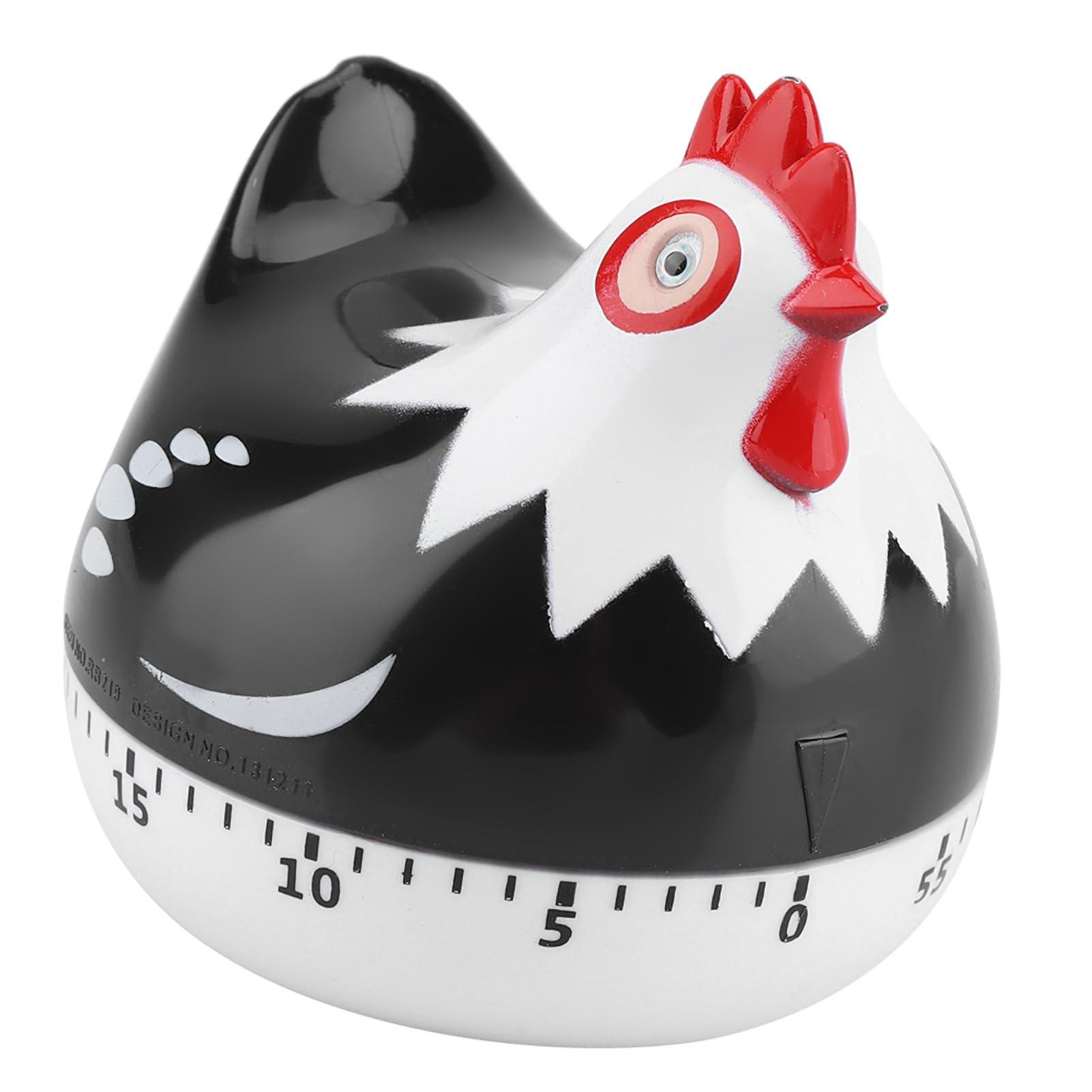 LUCKDANO LUCKDANO Chicken Pattern Kitchen Countdown Timer for Cooking Baking, PP Material, Suitable for Home Chef and Bakers (Black)