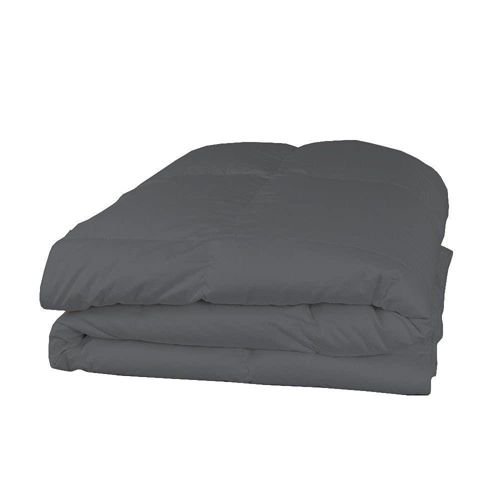AHJ Beddings AHJ Beddings Comforter Set 7 Piece Bed in a Bag with 500GSM Comforter and 30 inch Deep Pocket Sheet Set - 600 Thread Counts, 100% Egyptian Cotton - Full Size, Elephant Grey Solid