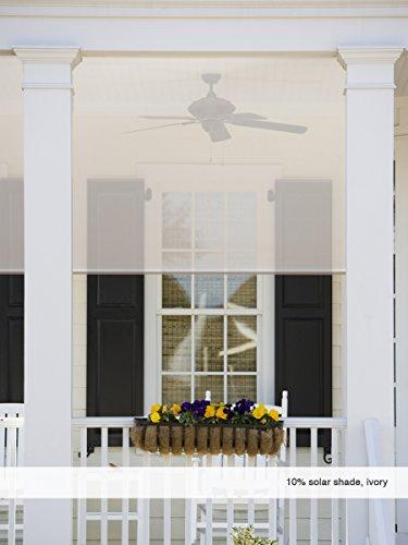 Windowsandgarden Custom Cordless Solar Shades 10 Percent Openness 36w x 60H, Ivory