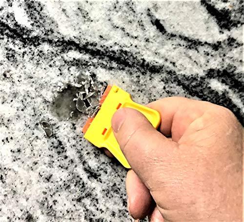 miniscraper 25 Plastic Double Edged Razor Blades with Titan Razor Scraper - Mini Scraper Combo