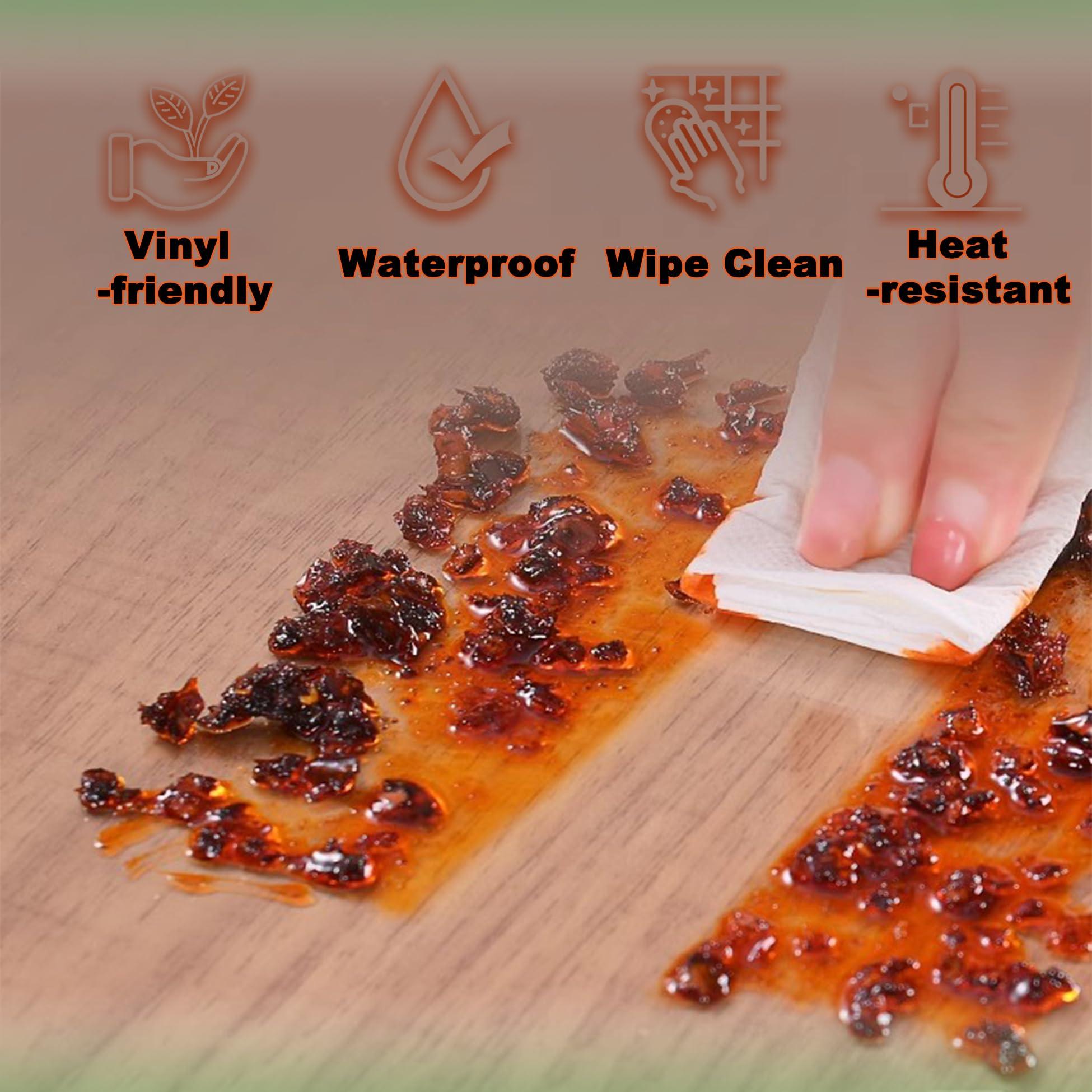 AYLFBFU AYLFBFU Clear Table Cloth - 31x43 Inch, Single-Sided Frosted Heat Resistant Placemats, 2mm Durable - Scratch-Resistant, Matte Table Plastic Cover, Plastic Carpet Protector, Frosted 2mm