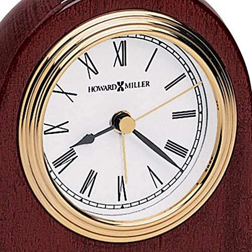 Howard Miller Howard Miller Rosewood Arch Table Clock 613-487 – Brass Features with Quartz, Alarm Movement
