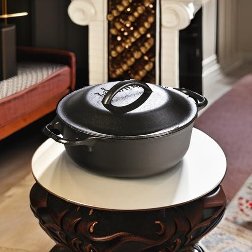 Lodge Lodge 2 Quart Pre-Seasoned Cast Iron Dutch Oven with Lid - Dual Handles - Use in the Oven, on the Stove, on the Grill or over the Campfire - Black