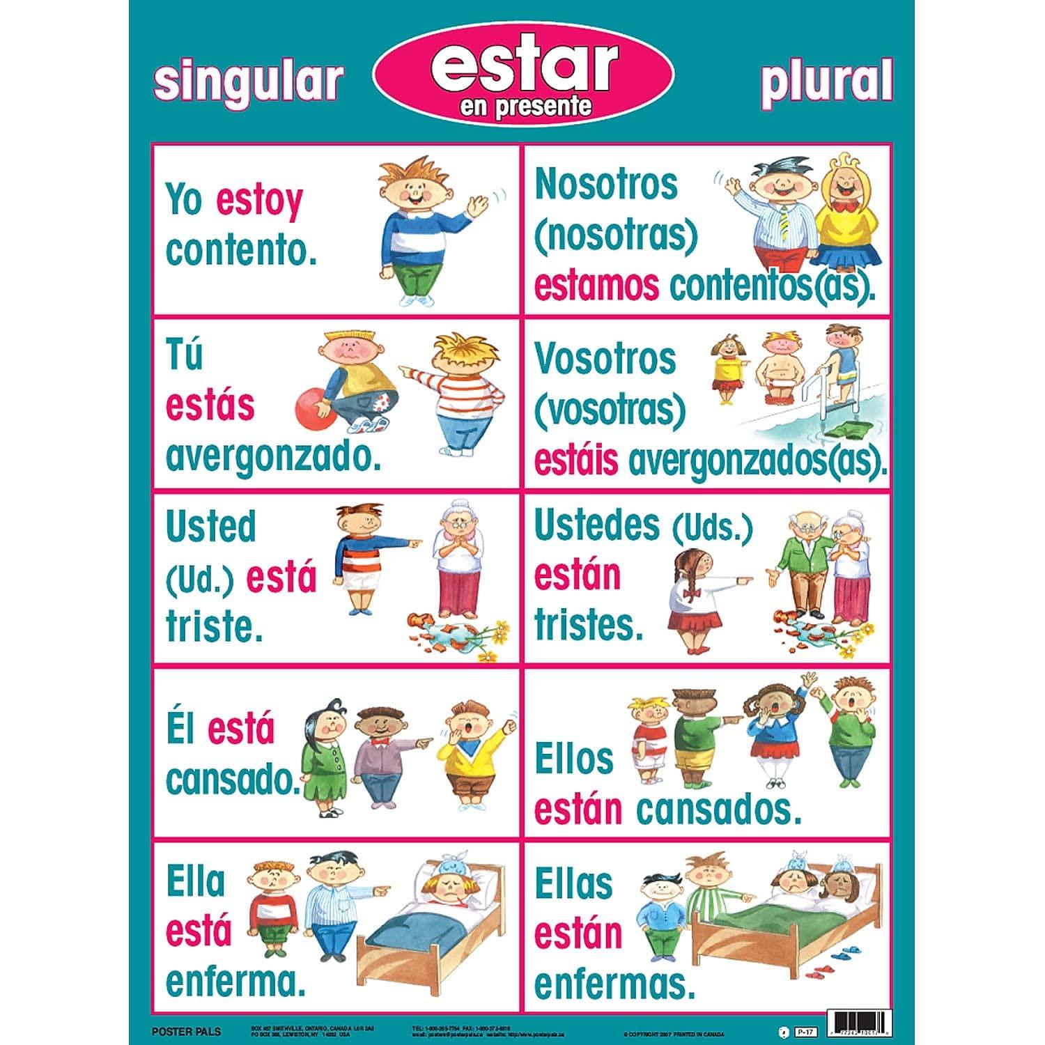 Poster Pals Spanish Basic Verb Posters I