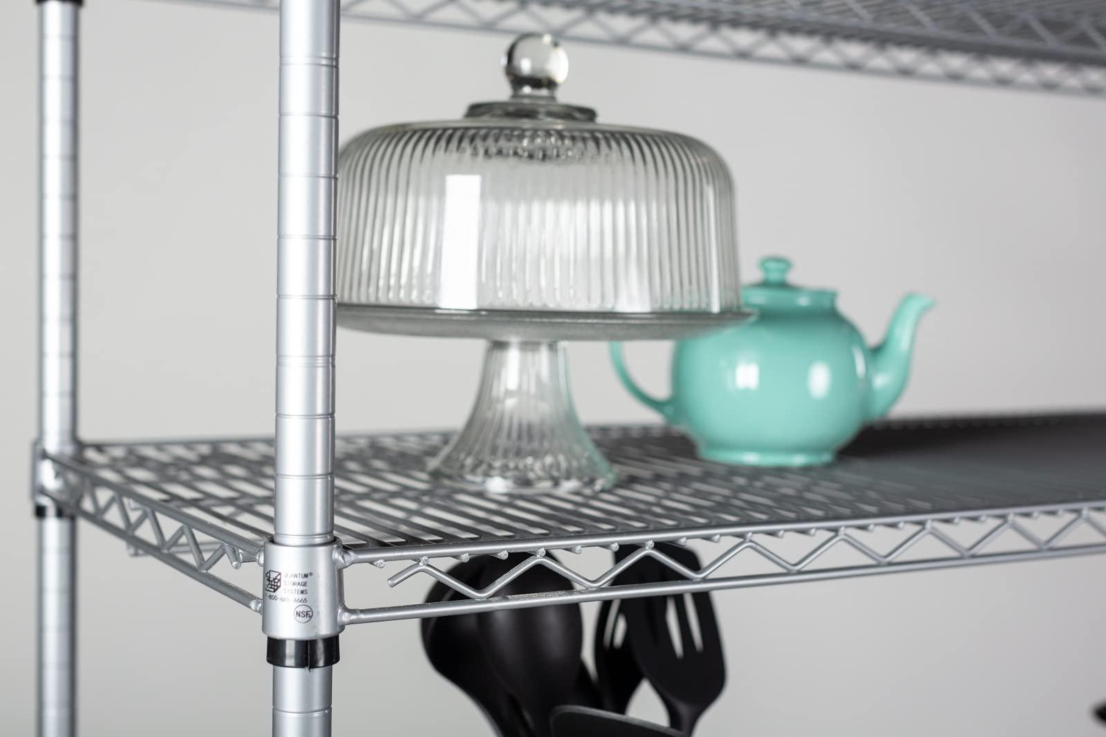 Omega Products Corporation Omega Shelving Storage | 5 Tier Starter Shelving Unit 24" Deep x 72" Wide x 54" High - 800 lb Capacity per Shelf, Adjustable Wire Shelving, Tool-Free Assembly |Grey Shelving