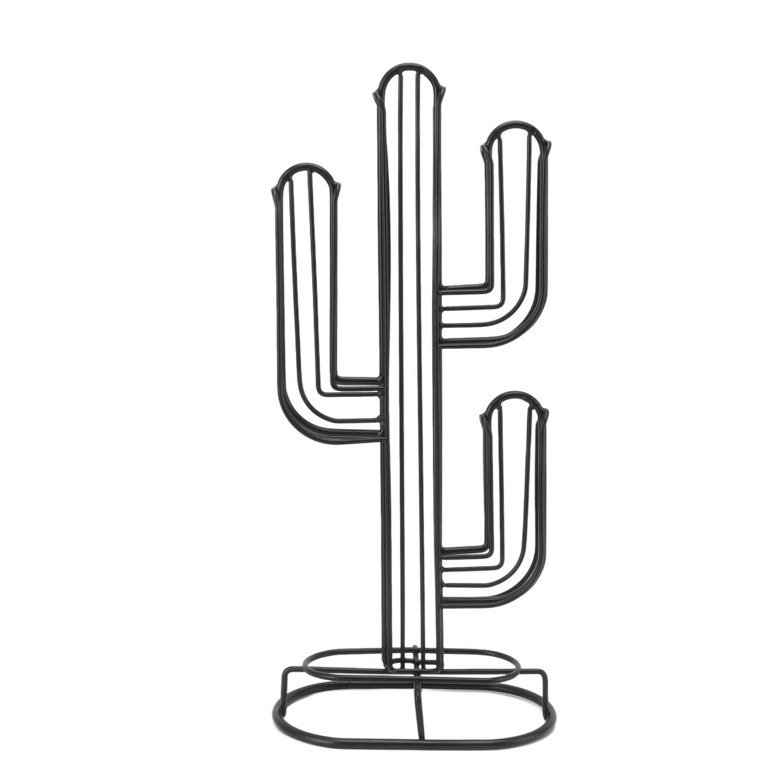 Denash Denash Coffee Pod Holder, Cactus Shaped Coffee Capsule Storage Organizer Stand Holds 48 Coffee Pods Coffee Accessories