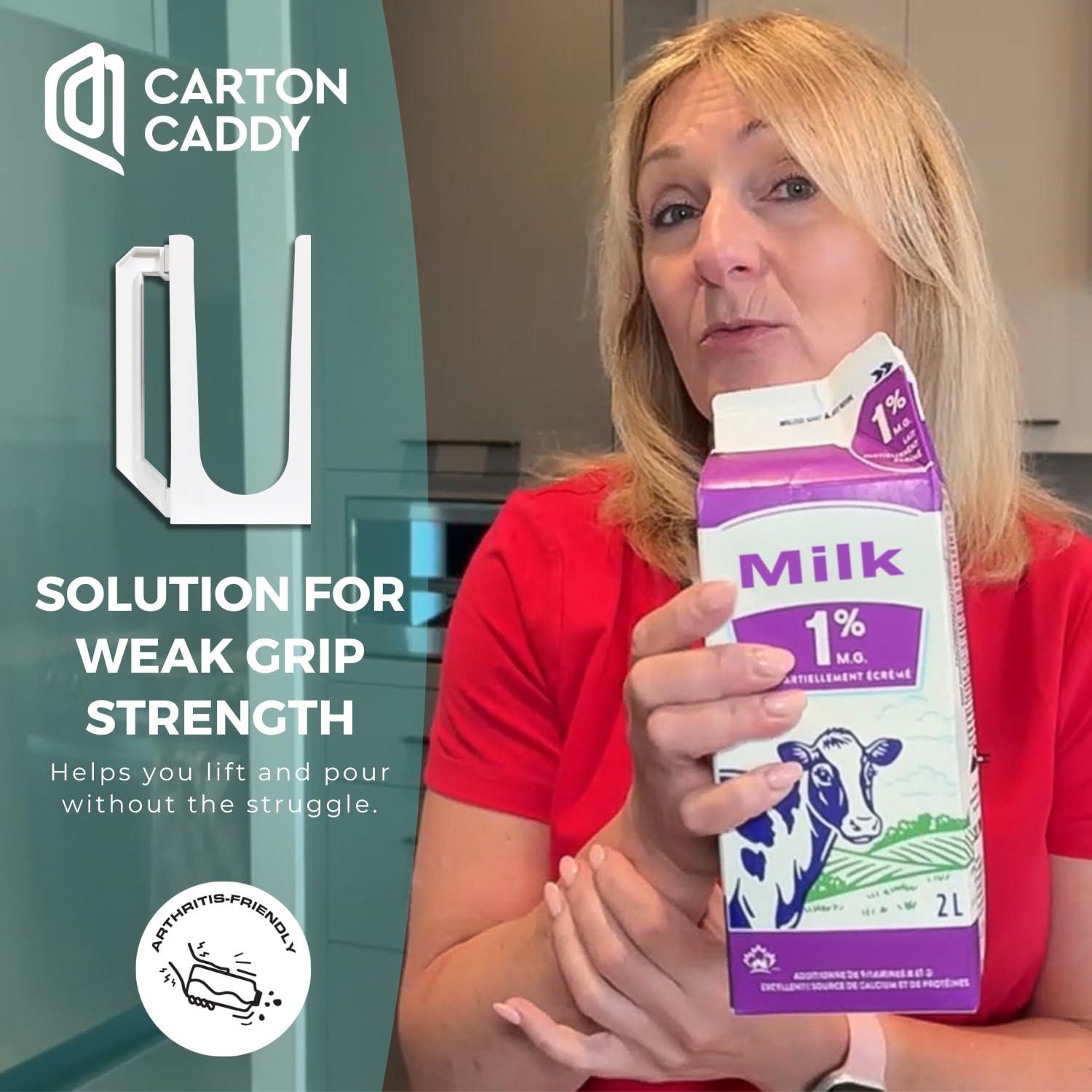 Carton Caddy Carton Caddy Xl Half Gallon Milk Carton Holder with Handle | Reusable Juice Box Holder with Handle | Rust Free, Dishwasher Safe