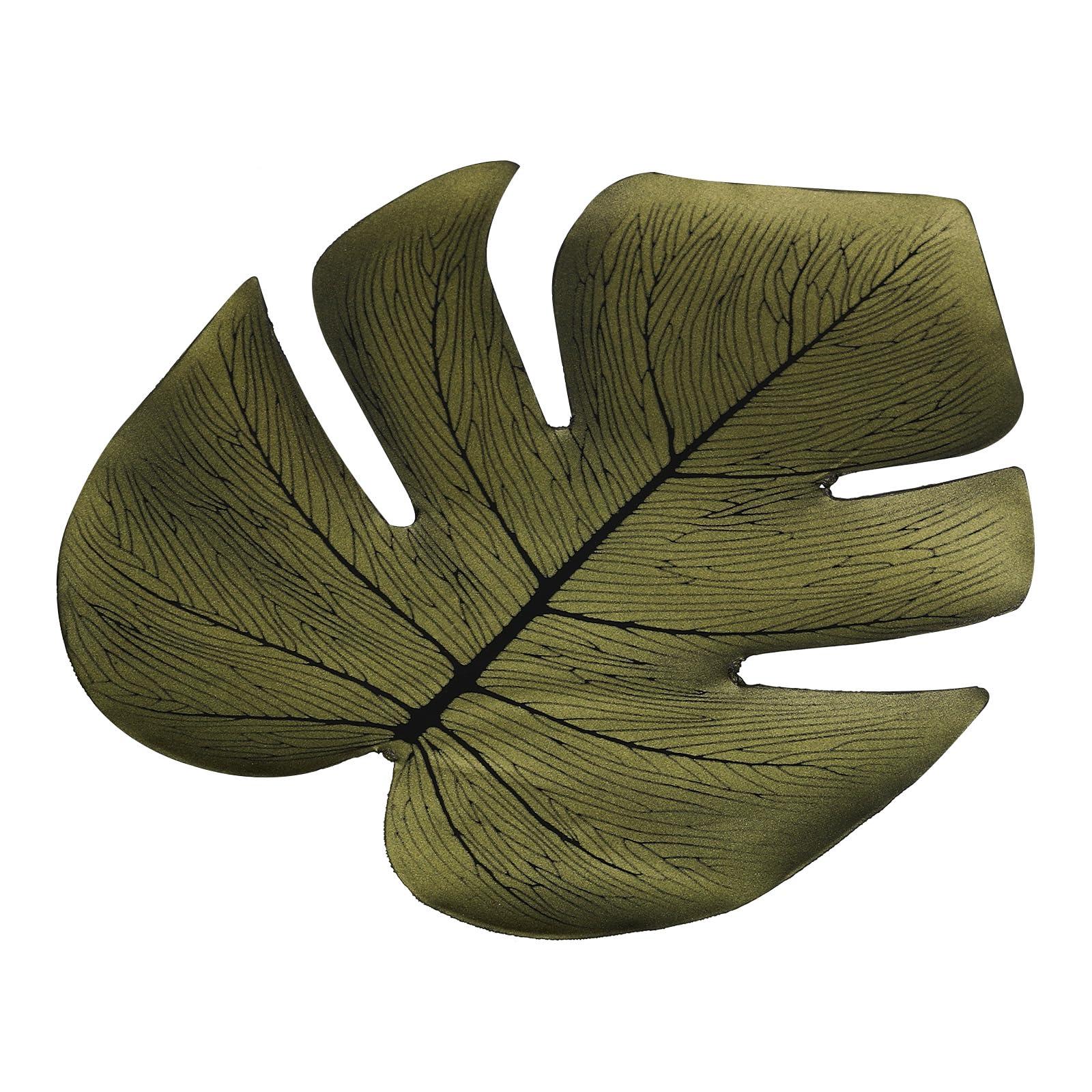 PATIKIL PATIKIL 8\" Gold Palm Leaves, 12 Pack Artificial Palm Leaves Faux Palm Fronds Fake Palm Leaf Simulation Tree Leaves for Home Hawaiian Jungle Beach Party, Style 22