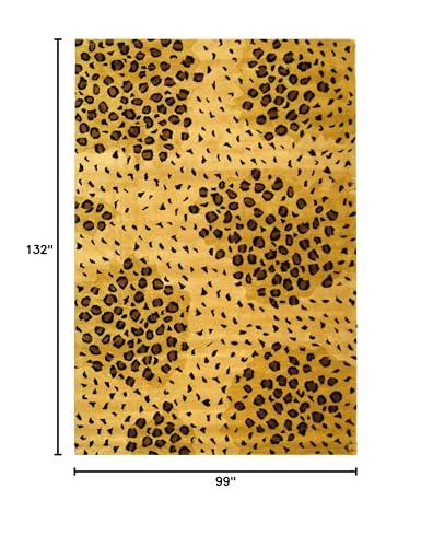 Safavieh SAFAVIEH Soho Collection 8'3" x 11' Gold / Black SOH715A Handmade Premium Wool & Viscose Area Rug