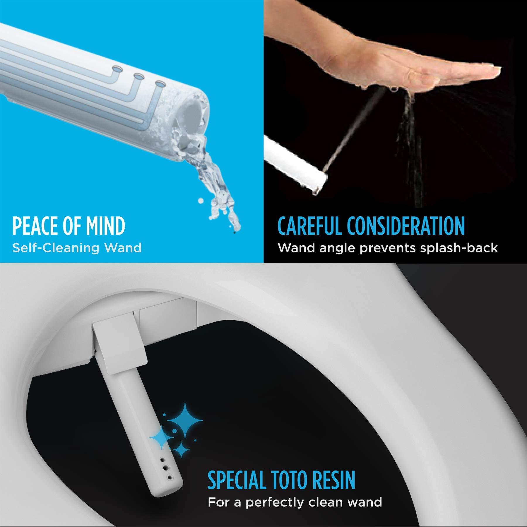 TOTO TOTO SW2014#01 A100 Electronic Bidet Toilet Cleansing Warm Water and Heated Seat, Elongated, Cotton White