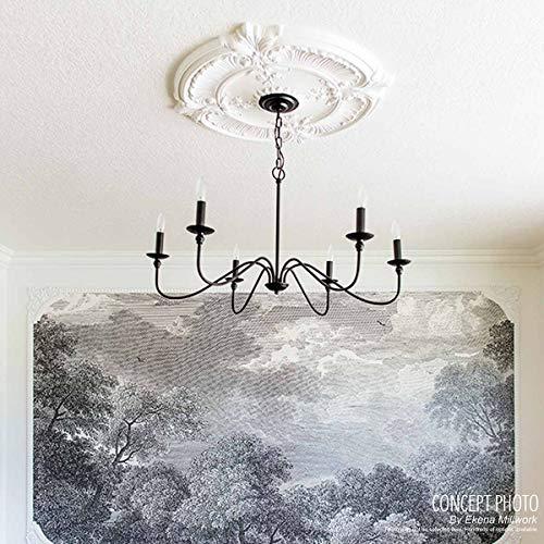 Ekena Millwork Ekena Millwork CM14NEPOS Needham Ceiling Medallion, 14 5/8\"OD x 2 1/4\"P (Fits Canopies up to 4 1/4\"), Hand-Painted Polished Copper