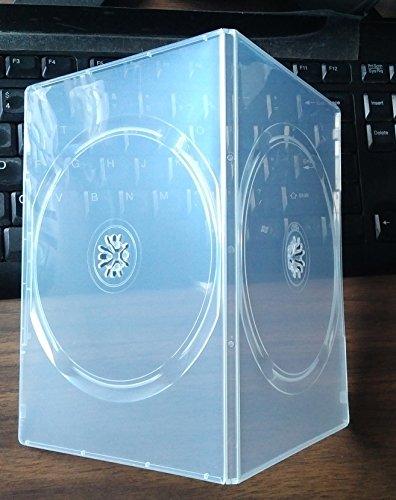 MegaDisc MegaDisc New Premium 7mm Slim DVD Case Double Super Clear 2 Discs Box 6 Pk