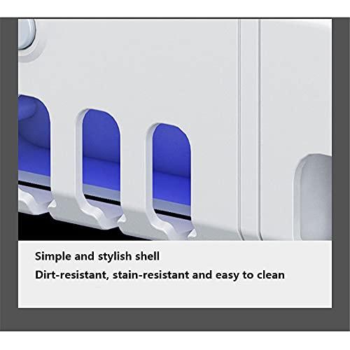 EUYIMOMO tooth brush holder,Automatic toothpaste squeezing toothbrush holder, wall-mounted non-perforated toothbrush holder-white