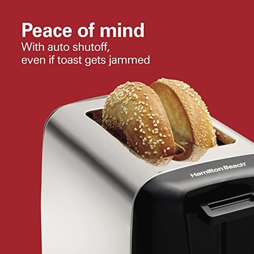Hamilton Beach Hamilton Beach 2 Slice Toaster with Extra Wide Slots, Shade Selector, Auto-Shutoff, Cancel Button and Toast Boost, Black