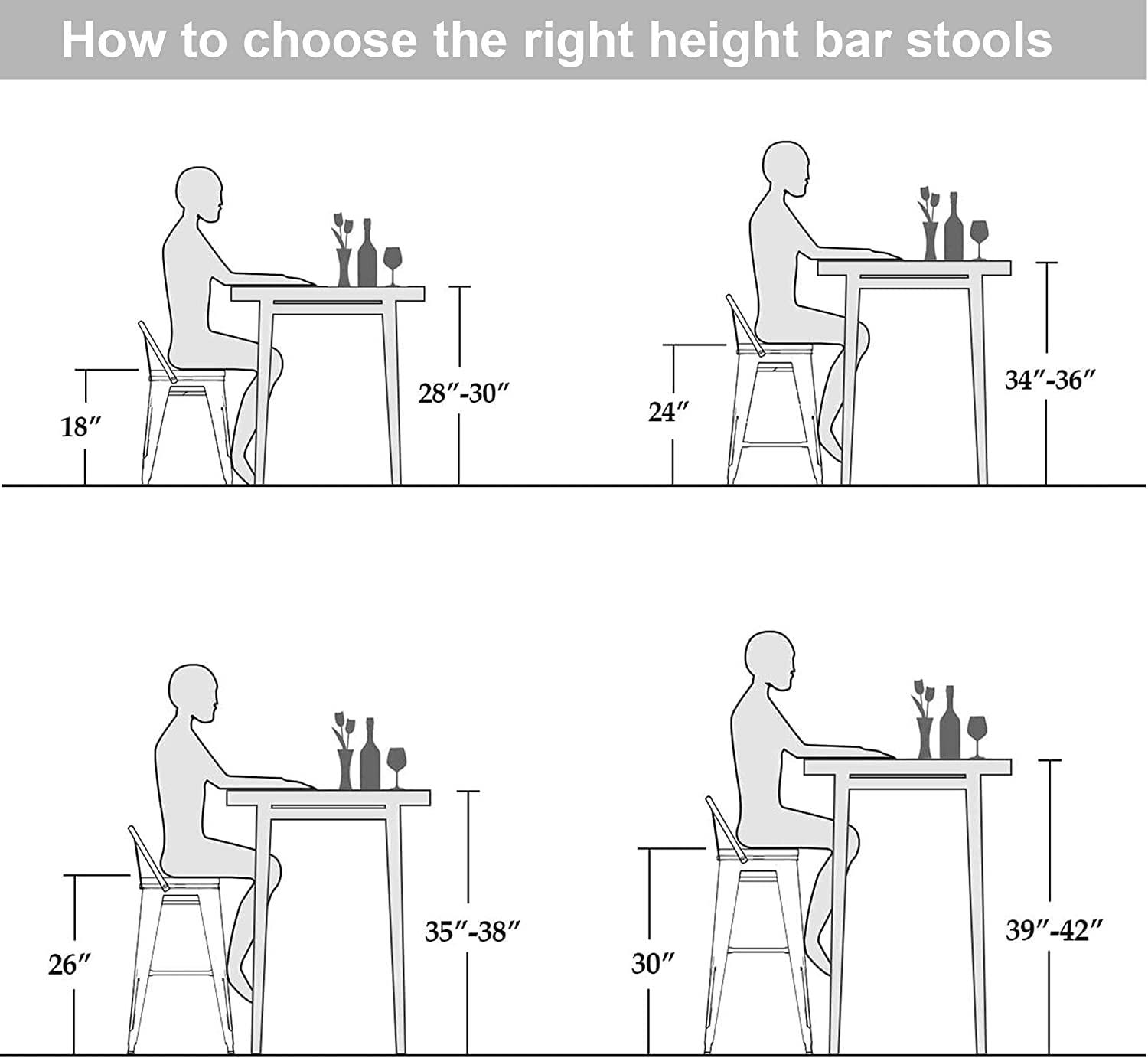 Changjie Furniture Changjie Furniture Swivel Bar Stools Set of 4 Counter Height Stools Modern Side Chairs Pub Chairs for Kitchen 26 inch, White