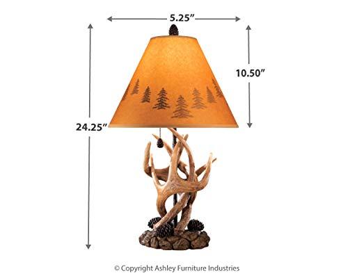 Signature Design by Ashley Signature Design by Ashley Derek Rustic Cabin Antler Lamp Set, 2 Count, Brown