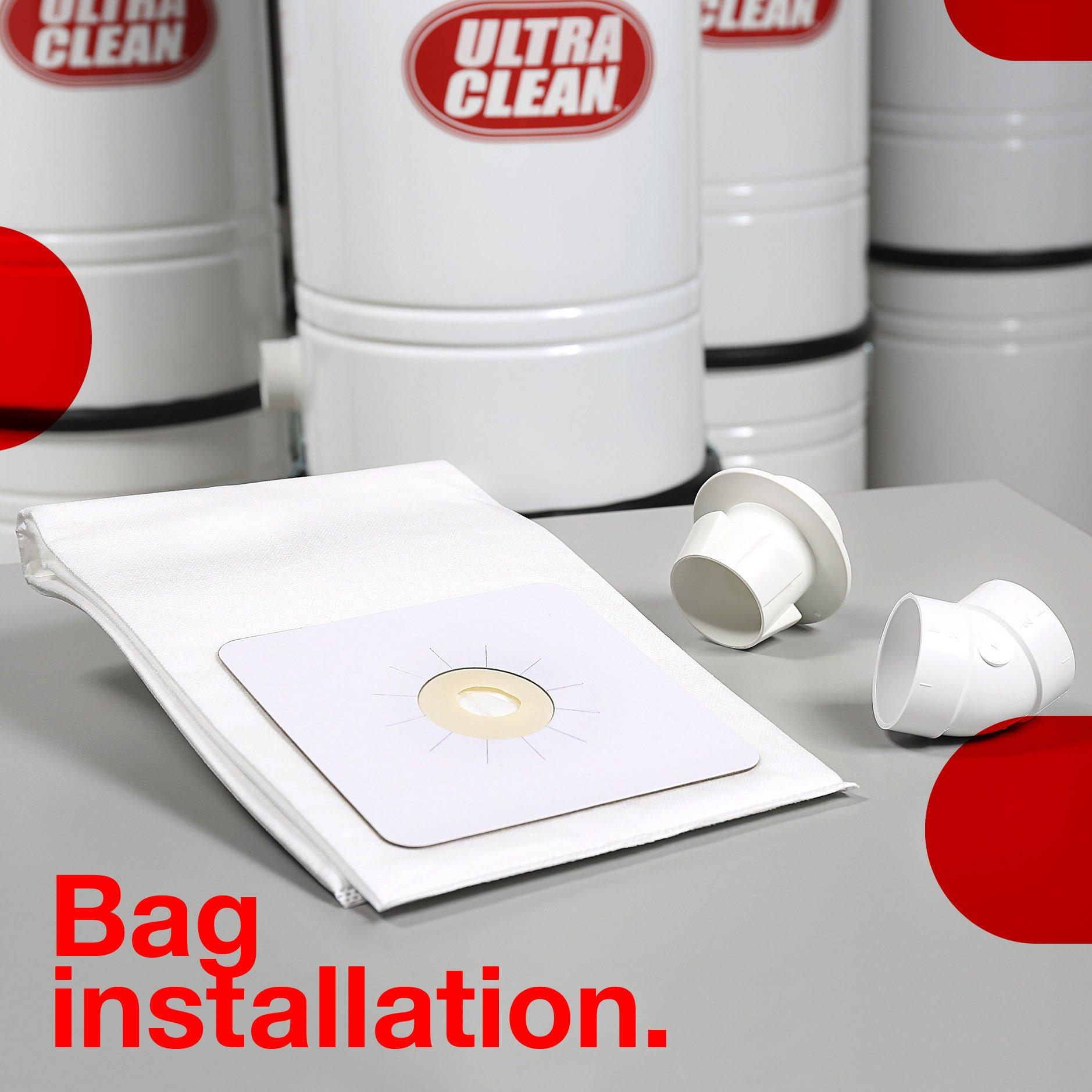 Ultra Clean logo Ultra Clean SC200 Central Vacuum System Power Unit with Ametek Tangential Bypass Motor Up to 7,500 sq.ft Homes Made in Canada White