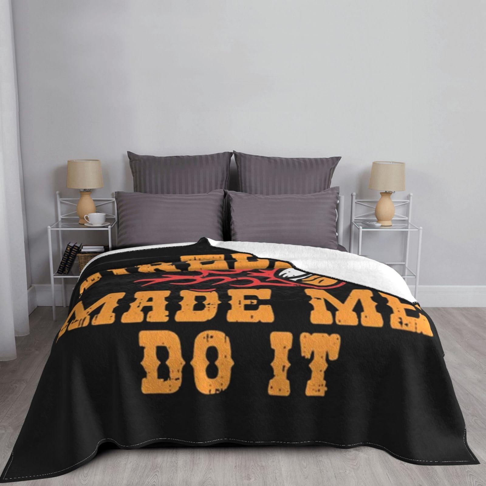 NJHGHHRT NJHGHHRT Fireball Made Me Do It Sofa Blanket Ultra-Soft Micro Fleece Blanket Suitable for Sofa Bedroom Outdoor 40\"\"x30\"\", Black