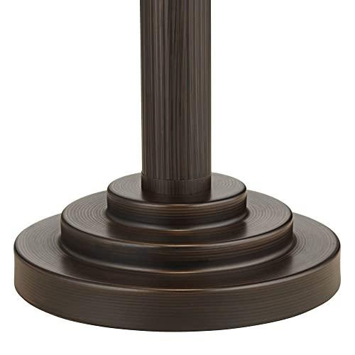 Robert Louis Tiffany Robert Louis Tiffany Mica Collection Mission Tiffany Style Desk Table Lamp 18 1/2" High Rustic Oil Rubbed Bronze Natural Mica Shade Decor for Bedroom House Bedside Nightstand Home Office Reading