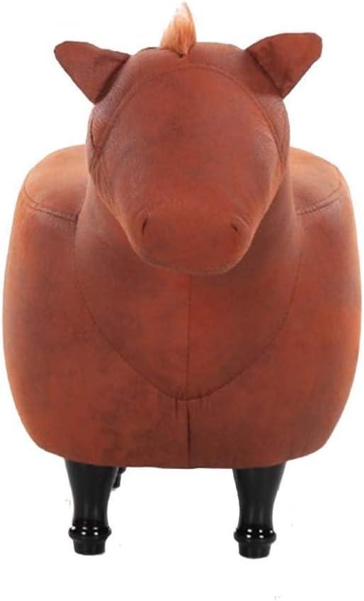 QQXX QQXX Ottoman Animal Footstool Cushion,Artificial Leather Horse Animal Storage Stool,Sofa Bench,27\"seat Height Shoes Changing Stool,with Solid Wood feet - Nursery,Bedroom,Game Room and Living Room fu