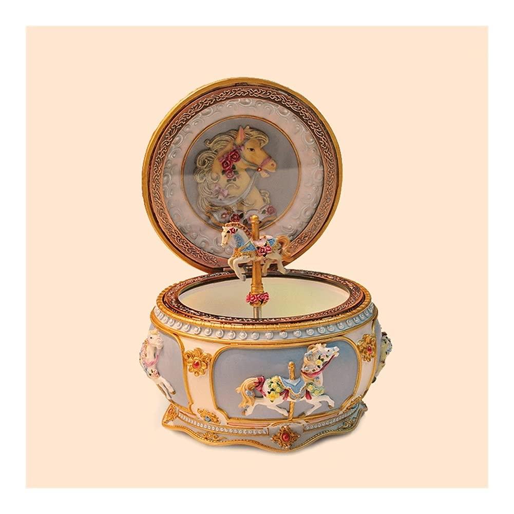 BBZY Music Box Music Box Wooden Musical Box Carousel Music Boxs Birthday Valentine\'s Day Gift Christmas Thanksgiving Home Decoration Christmas Valentine Housewarming Gift (Size : A)