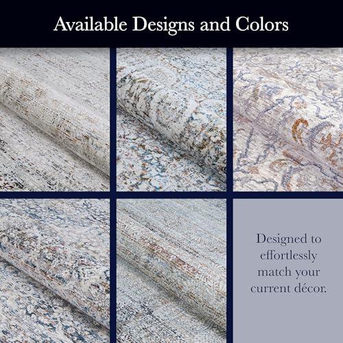 Couristan Couristan Luxor Barocco Area Rug, 5'3" x 7'6", Antique Beige-Pewter