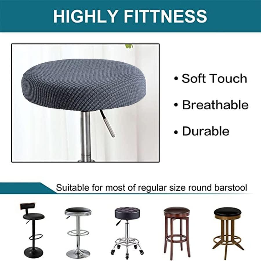 GFHQDPSC Round Bar Stool Covers Modern Soft Velvet Chair Seat Protector Covers Stretchable Breathable Bar Stool Seat Cover Fits for Club Salon Stools Chair Slipcover (Color : #6, Size : 1PCS)