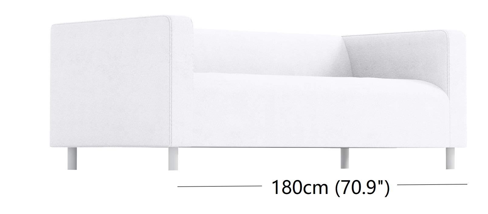 Sofa Pro The PU Leather Klippan Loveseat Sofa Cover Replacement is Custom Made for IKEA Klippan Loveseat Sofa Slipcover. (Dark Brown Faux Leather)