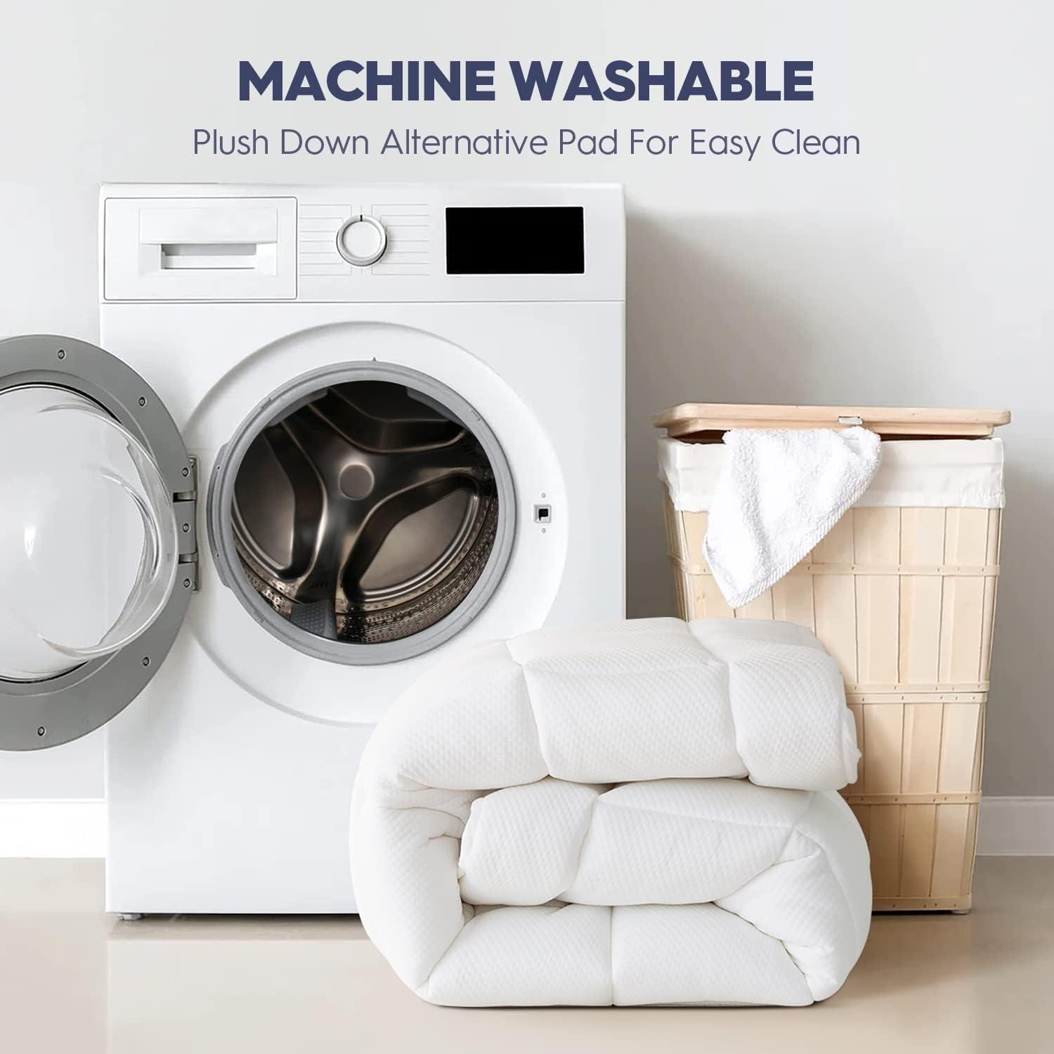 ELEMUSE ELEMUSE Dual Layer 3 Inch Memory Foam Mattress Topper King, 2 Inch Cooling Gel Memory Foam Plus 1 Inch Down Alternative Pillowtop Mattress Pad, Viscose Made from Bamboo Cover, Soft Comfort Support