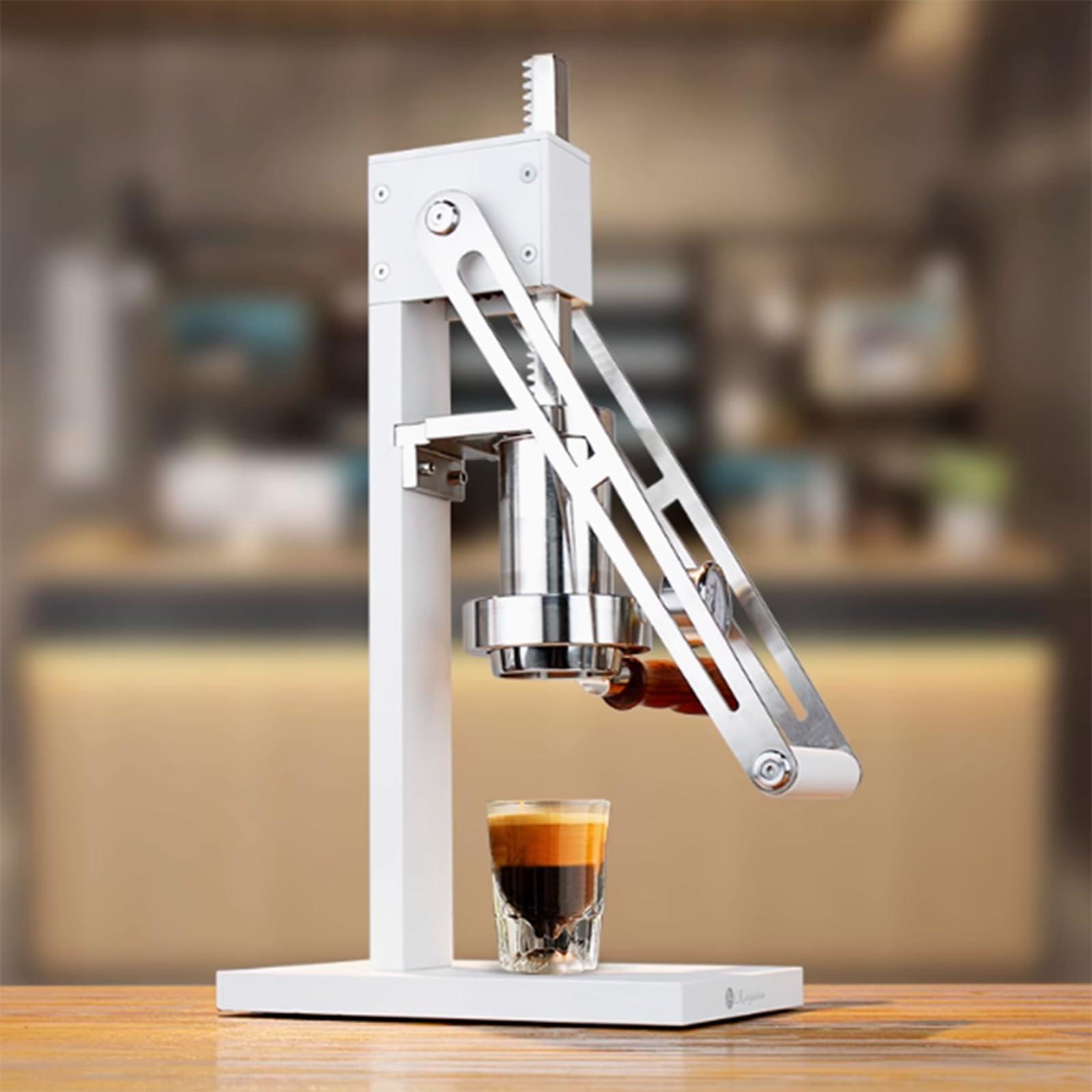 KHZKHC KHZKHC Manual Lever Espresso Maker, Espresso Press Machine, with Pressure Chamber, Piston, Powder Hammer, Bottomless Handle, for Home, Outdoor, Camping