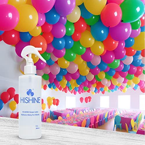 HI-FLOAT Hi-Shine Balloon Spray 8 oz - Instant Gloss & Vibrant Finish - Enhance Party Decor - Birthdays, Weddings, Special Events - Easy Application - Long-Lasting Results - Elevate Your Celebration