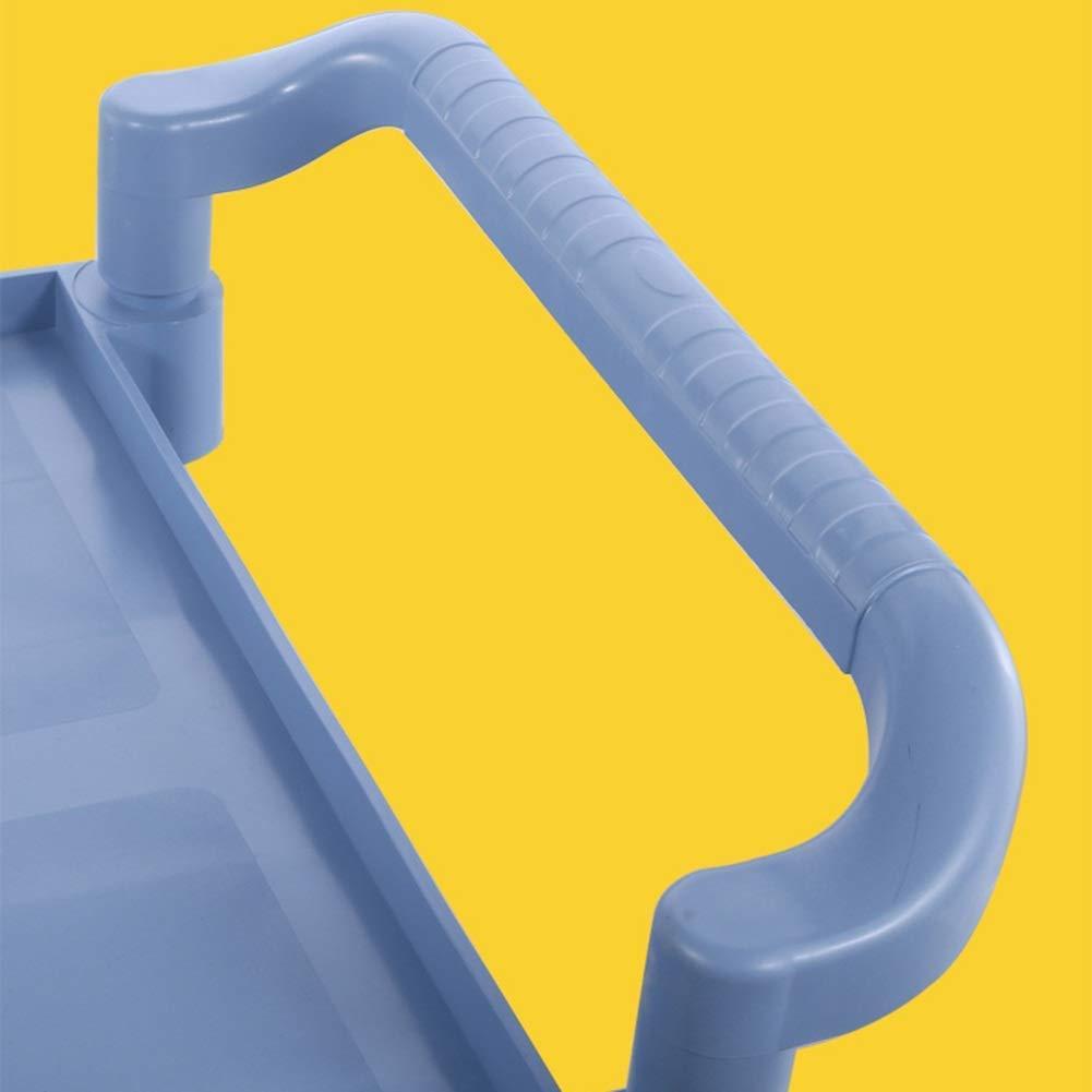 YGCBL YGCBL Multifunction Serving Portable Hand Trucks,Cart Service Restaurant Hotel 3 Tier 360Swivel Castors Side Handles Design Easy to Assemble, 3 Sizes,Kitchen,Blue,86X42X91Cm
