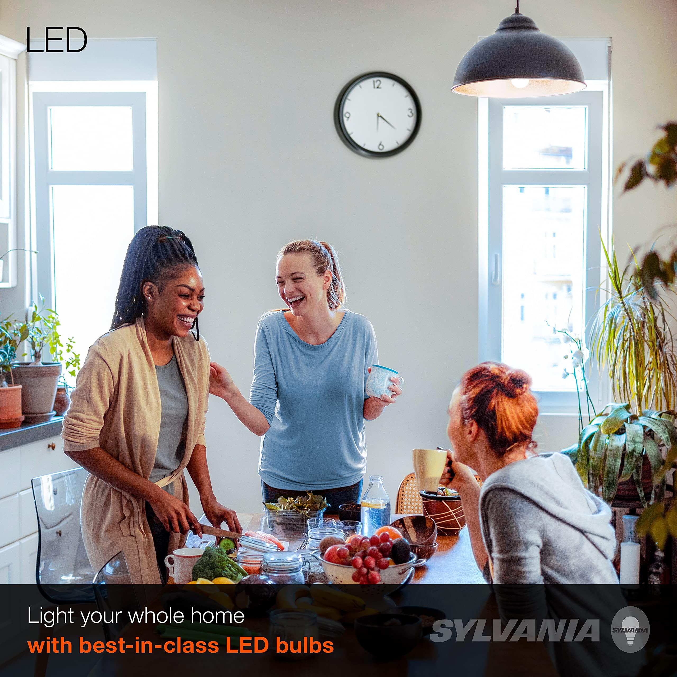 LEDVANCE SYLVANIA LED A19 Light Bulb, 60W Equivalent, Efficient 8.5, 10 Year, W, 5000K, 800 Lumens, Frosted, Daylight - 24 Count (Pack of 1)