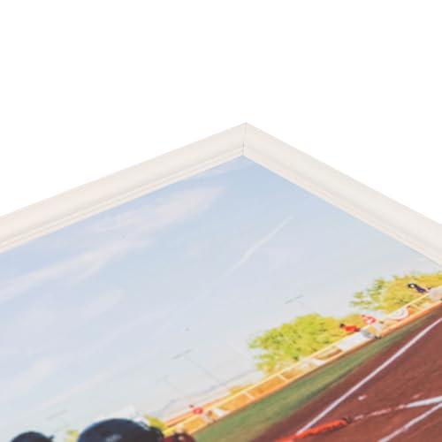 ArtToFrames ArtToFrames 4x25 Inch White Picture Frame, This 1.00 Inch Custom Wood Poster Frame is White - Comes with Foam Backing 3/16 inch and Regular Acrylic (FBPL0066-60823-YWHT-4x25)