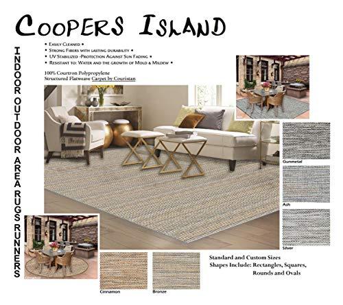 KOECKRITZ 10'x12' - Bronze, Summer Sensations Collection - Premium Indoor/Outdoor Custom Made Rugs & Runners | Cooper Island Carpet by Couristan. Balconys, Patios, Decks, Poolside & More!