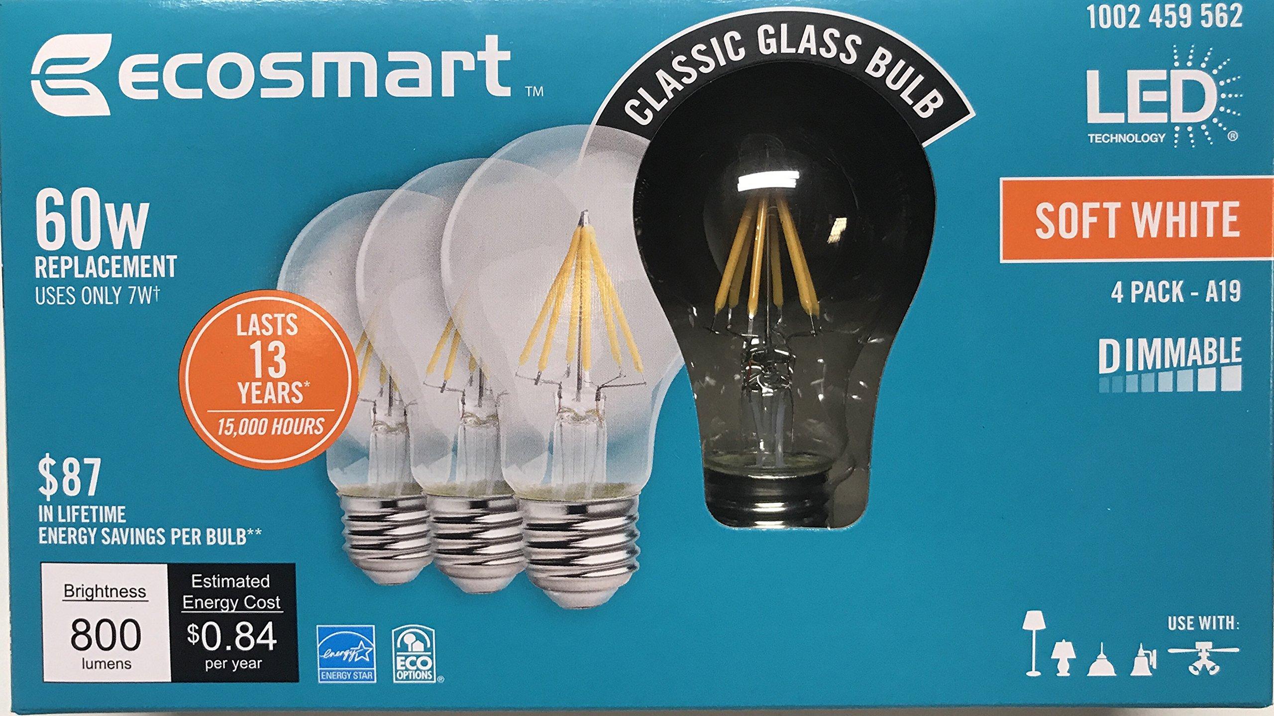 EcoSmart Ecosmart 60W LED Soft White Vintage A19 (60)