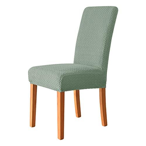 VIKAUL VIKAUL Set of 4 Chair Seat Cover Stretch Jacquard Chair Slipcover Washable Removable Chair Protector Dining Chair Covers for Dining Room Kitchen Banquet Hotel,Green