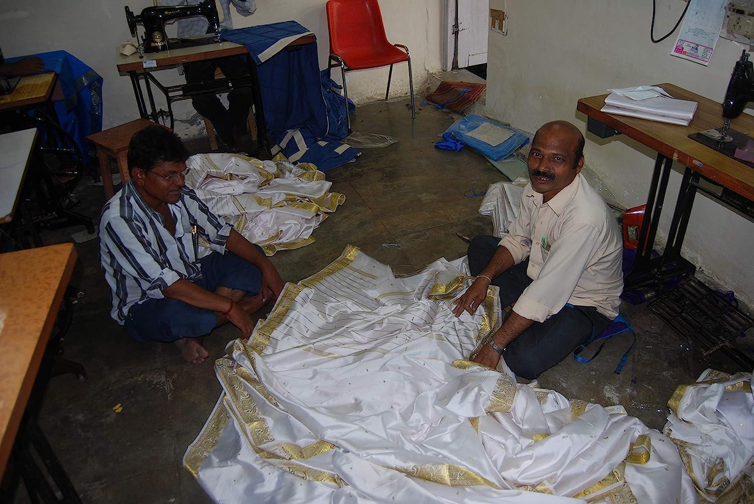 Indian Selections Handcrafted Brown Indian Sari Curtains, Tiebacks Included Lined Ring Top Sari Sheer Curtains, 80\"W x 63\"L, Privacy & Insulation for Living Rooms, Bedrooms, and Dining Rooms, Sold in Pairs